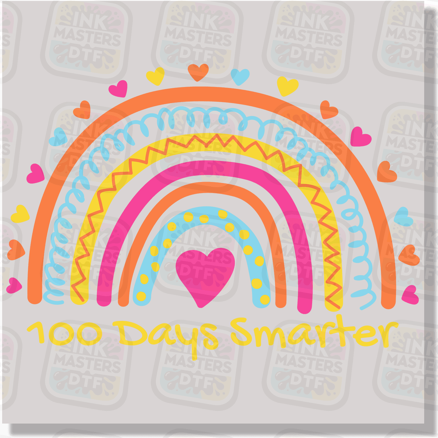 100 Days Of School Rainbow DTF Transfer - Ink Masters DTF
