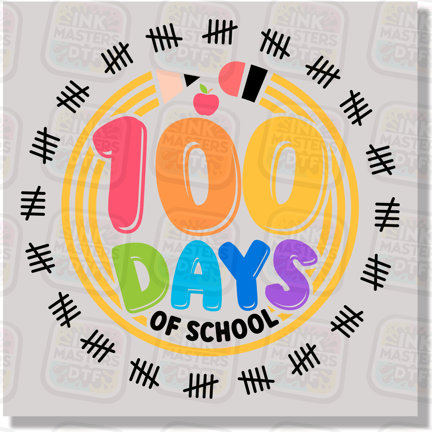 100 Days Of School DTF Transfer - Ink Masters DTF
