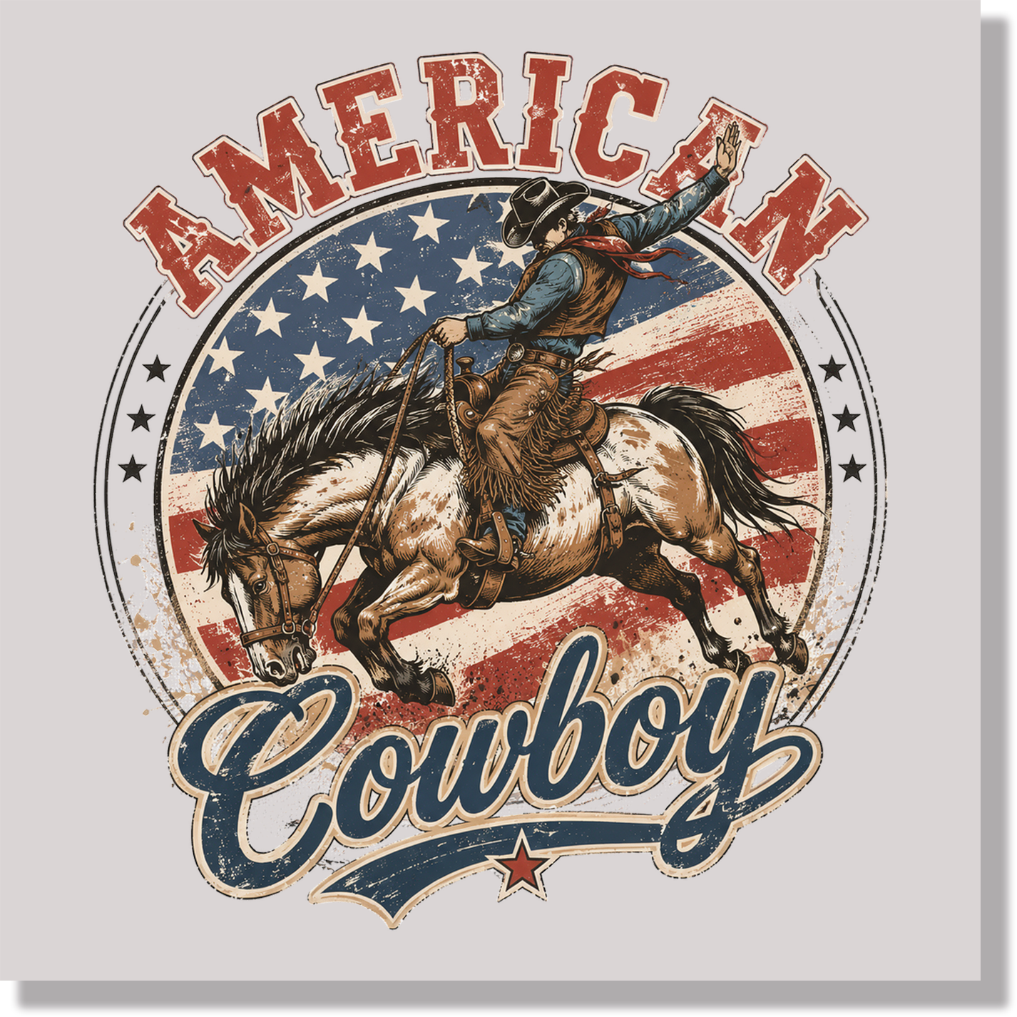 American Cowboy DTF Transfer