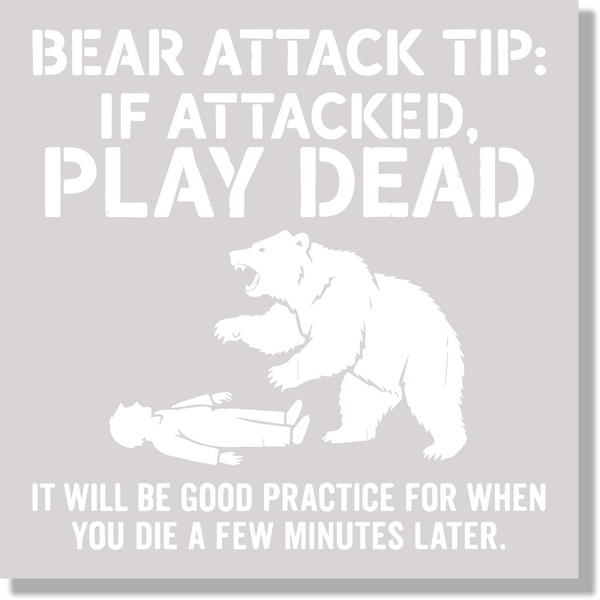 Bear Attack Tip Funny DTF Transfer