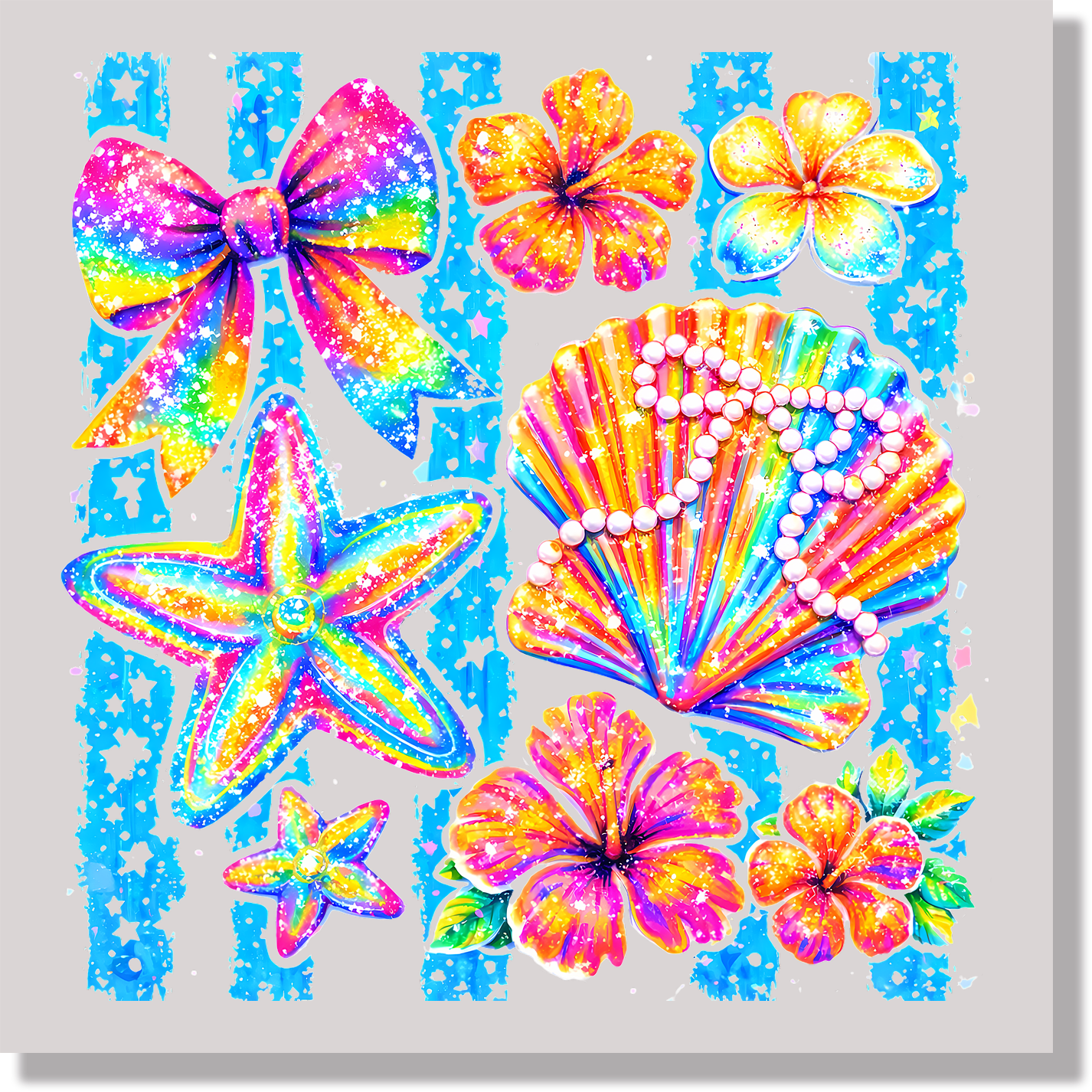 Beautiful Seashells DTF Transfer