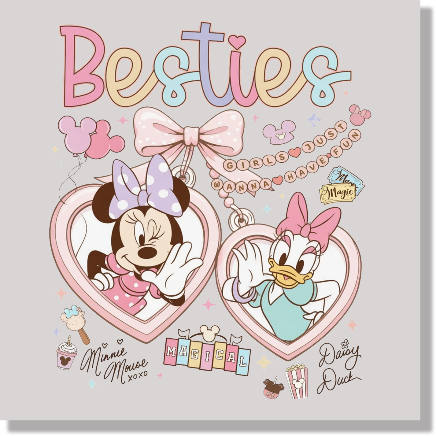 Besties Locket DTF Transfer