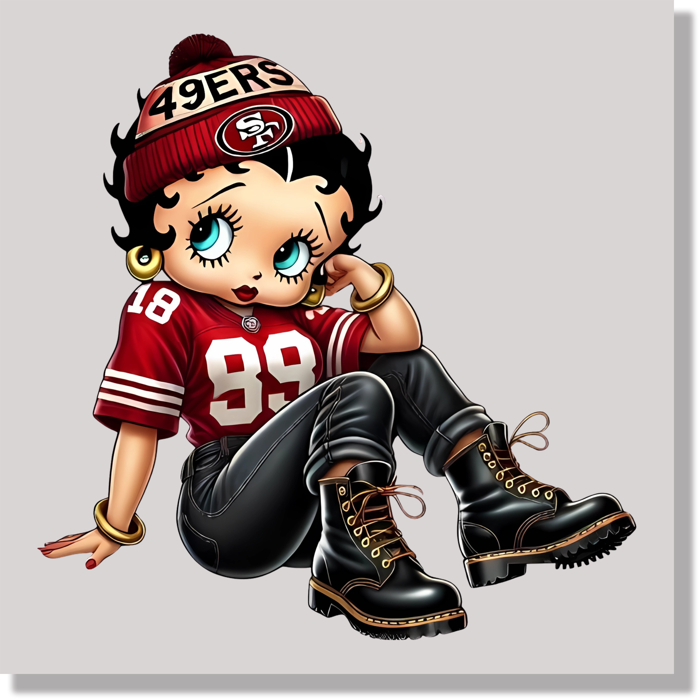 Betty Boop 49ers DTF Transfer