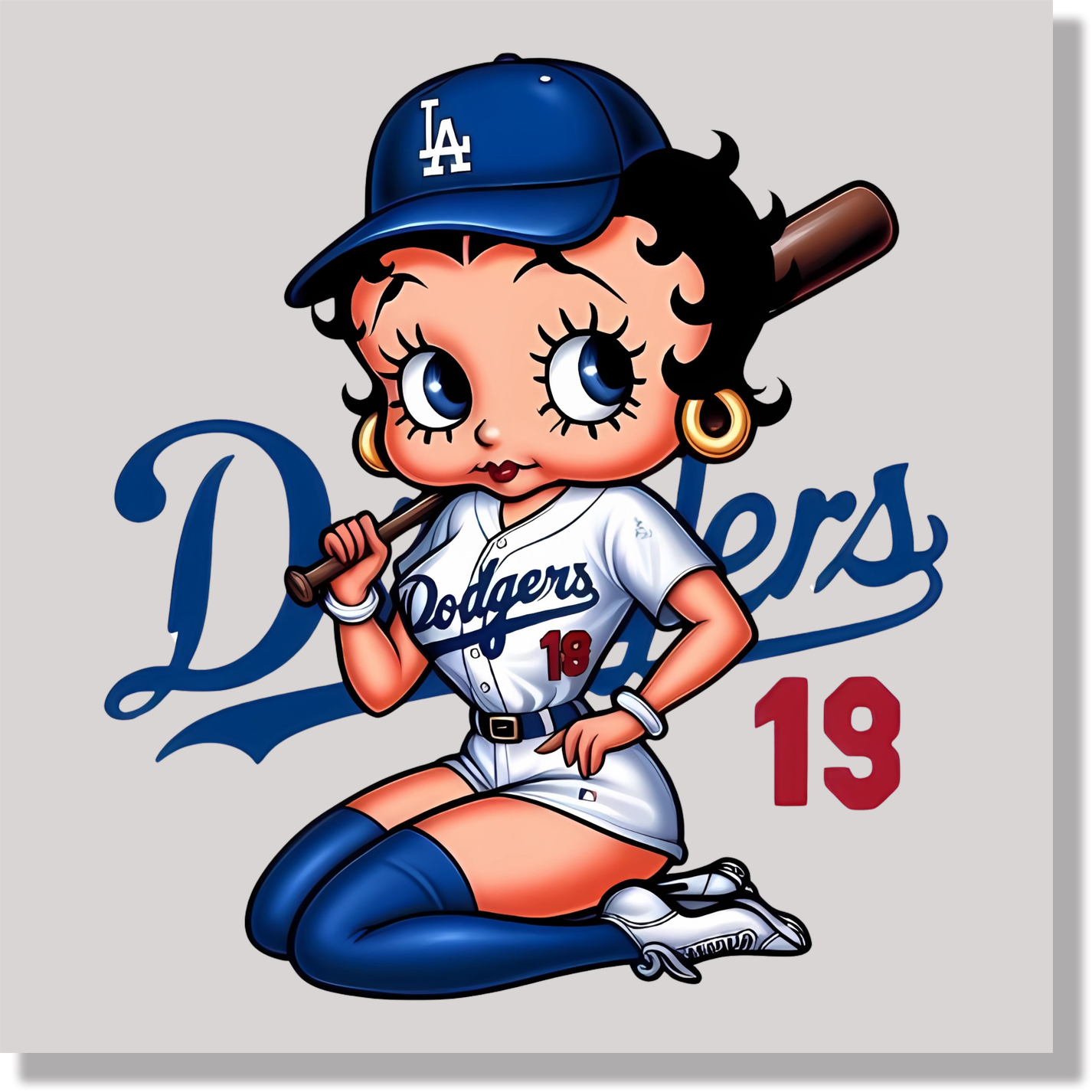 Betty Boop Dodgers DTF Transfer