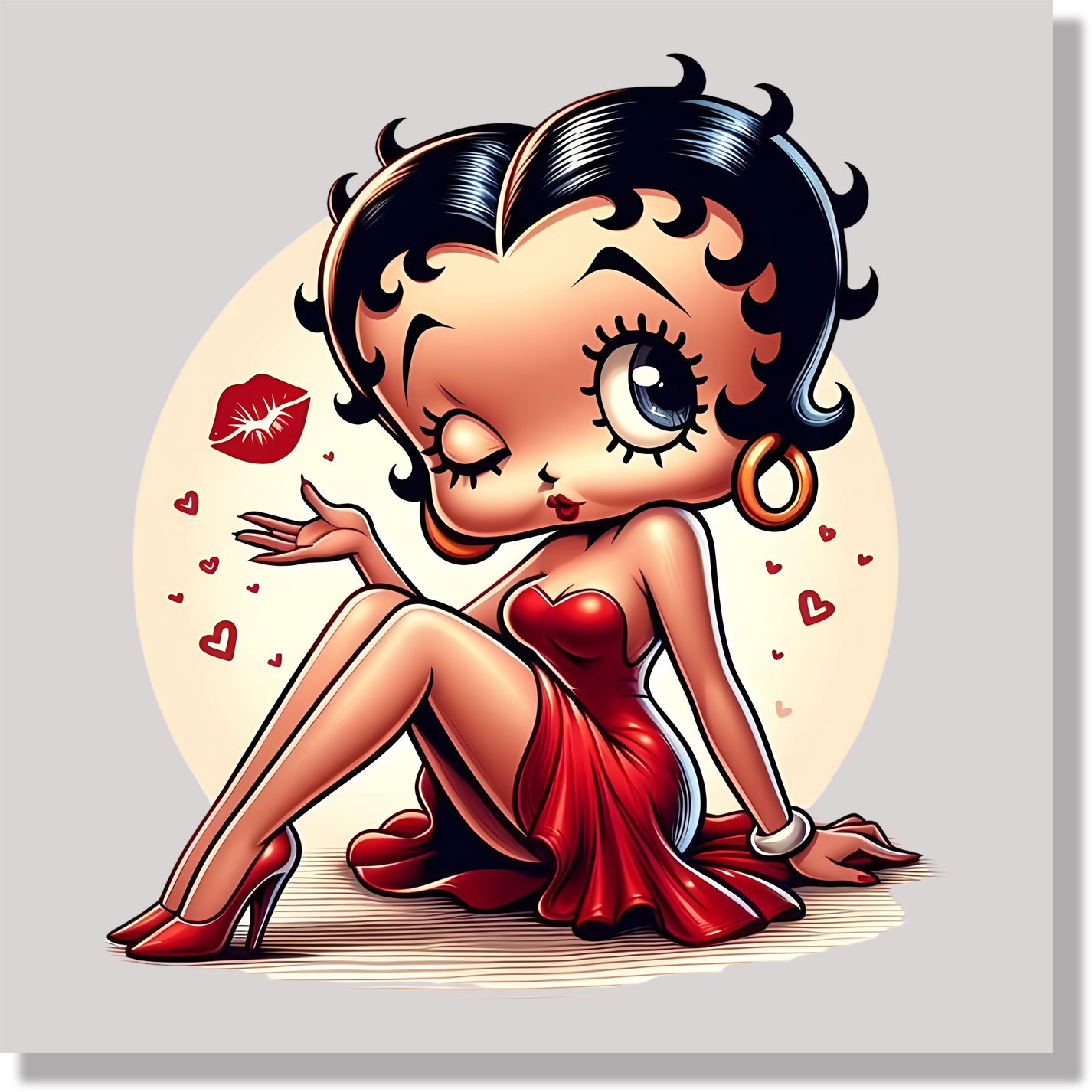 Betty Boop Red Dress DTF Transfer