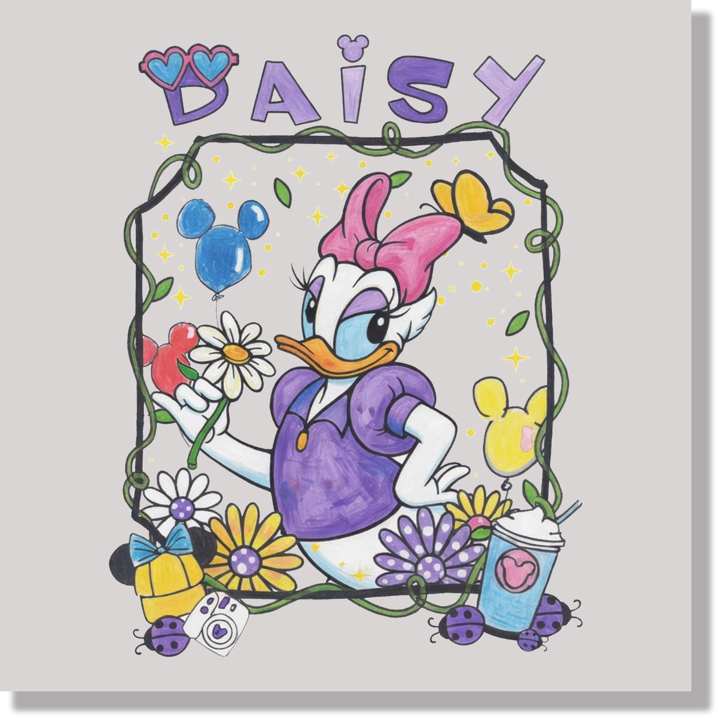 Daisy Duck DTF Transfer