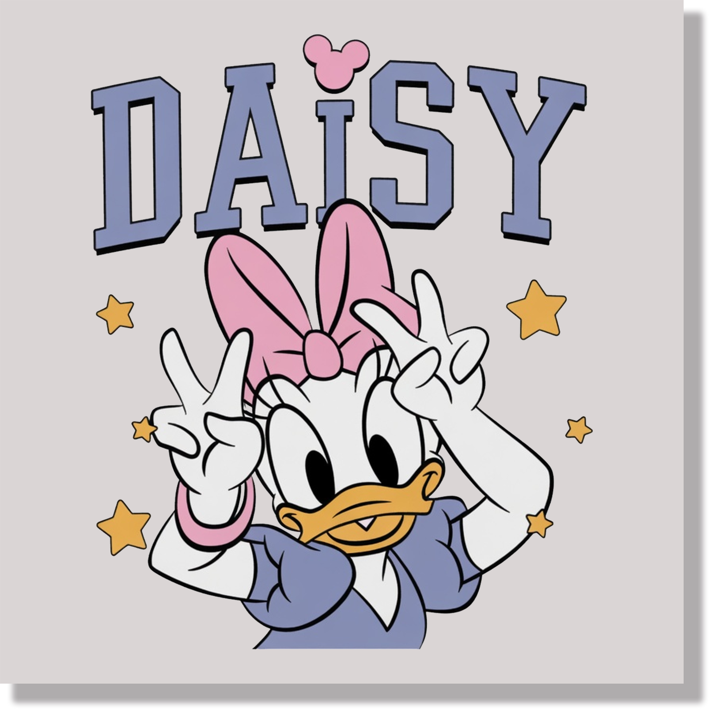 Daisy Silly Face DTF Transfer