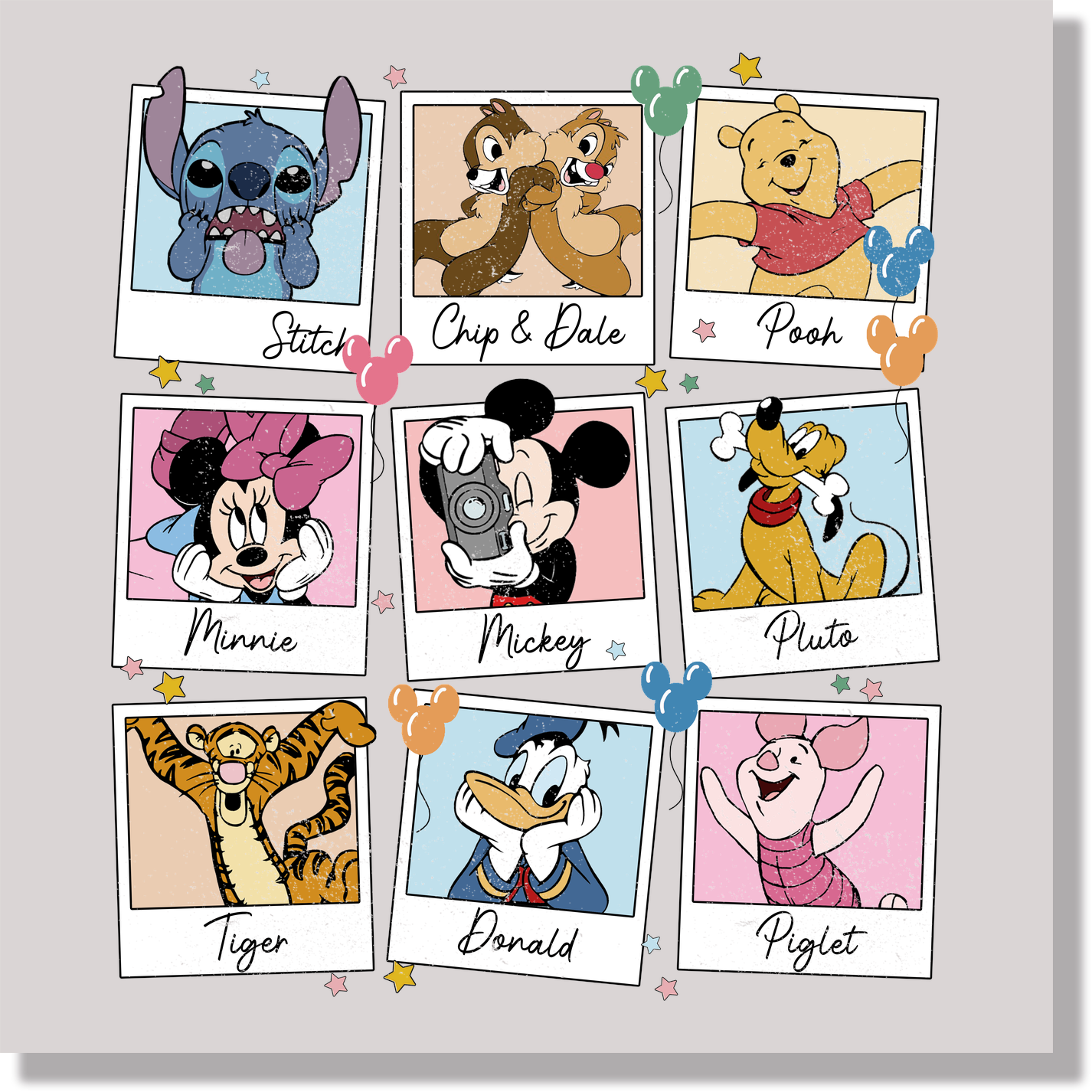 Disney Characters Photos DTF Transfer