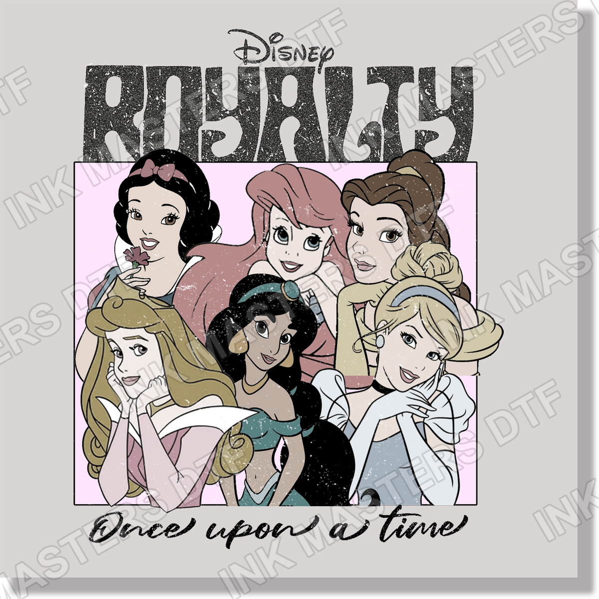 Disney Royalty Princess Textured DTF Transfer