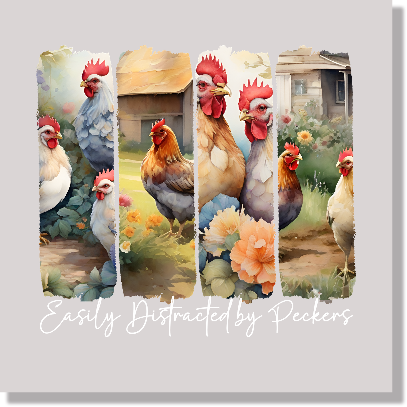 Easily Distracted By Peckers Funny & Good Vibes DTF Transfer