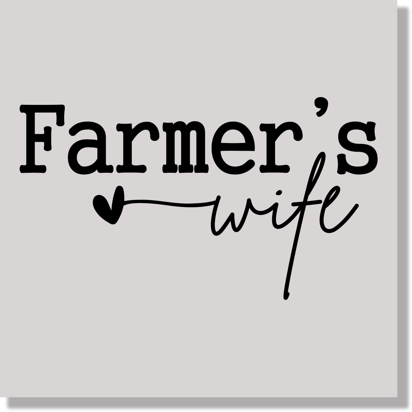 Farmer's Wife Women DTF Transfer