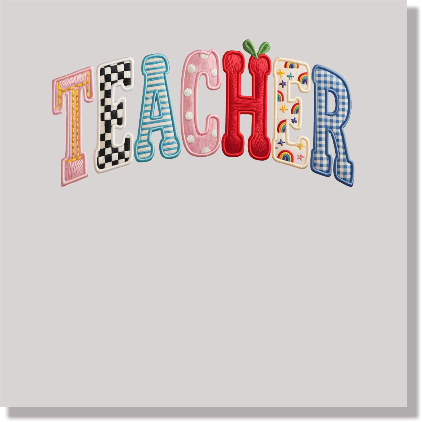 Faux Patches Teacher School & Education DTF Transfer