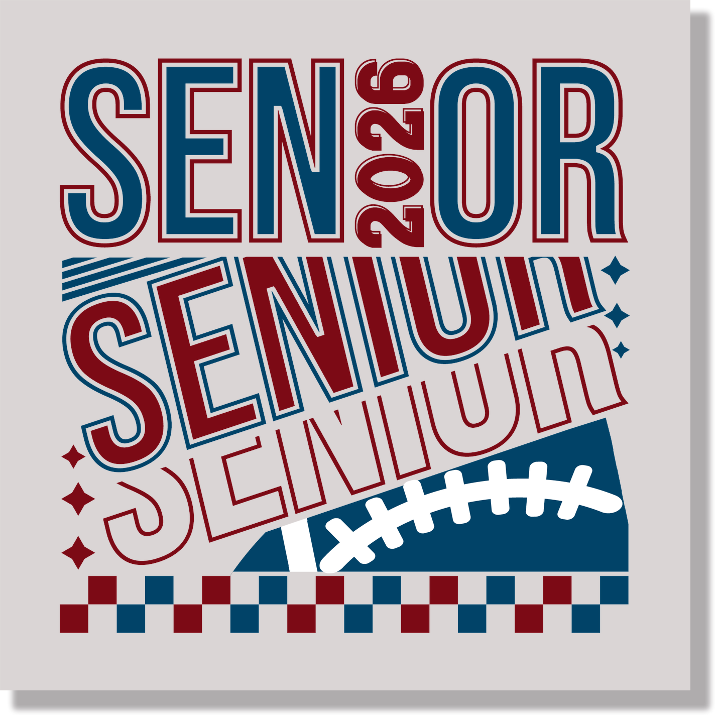 Football Senior Class Of 2026 School & Education DTF Transfer
