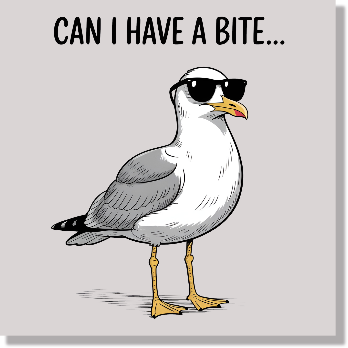 Funny Summer Can I Have a Bite Seagull DTF Transfer