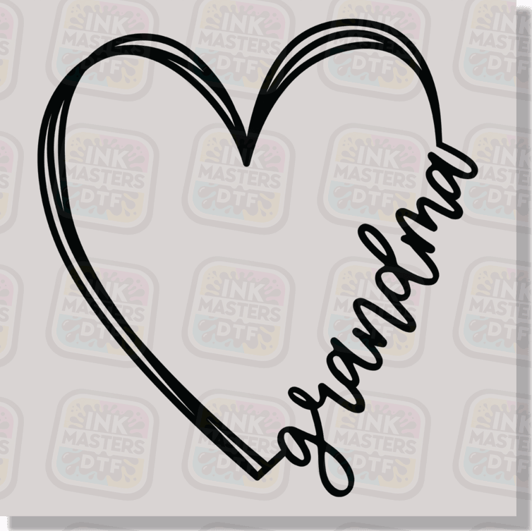 Grandma Heart DTF Transfer - Ink Masters DTF