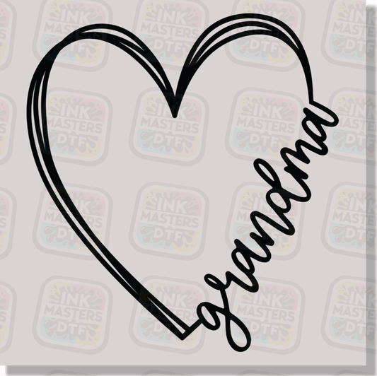 Grandma Heart DTF Transfer - Ink Masters DTF