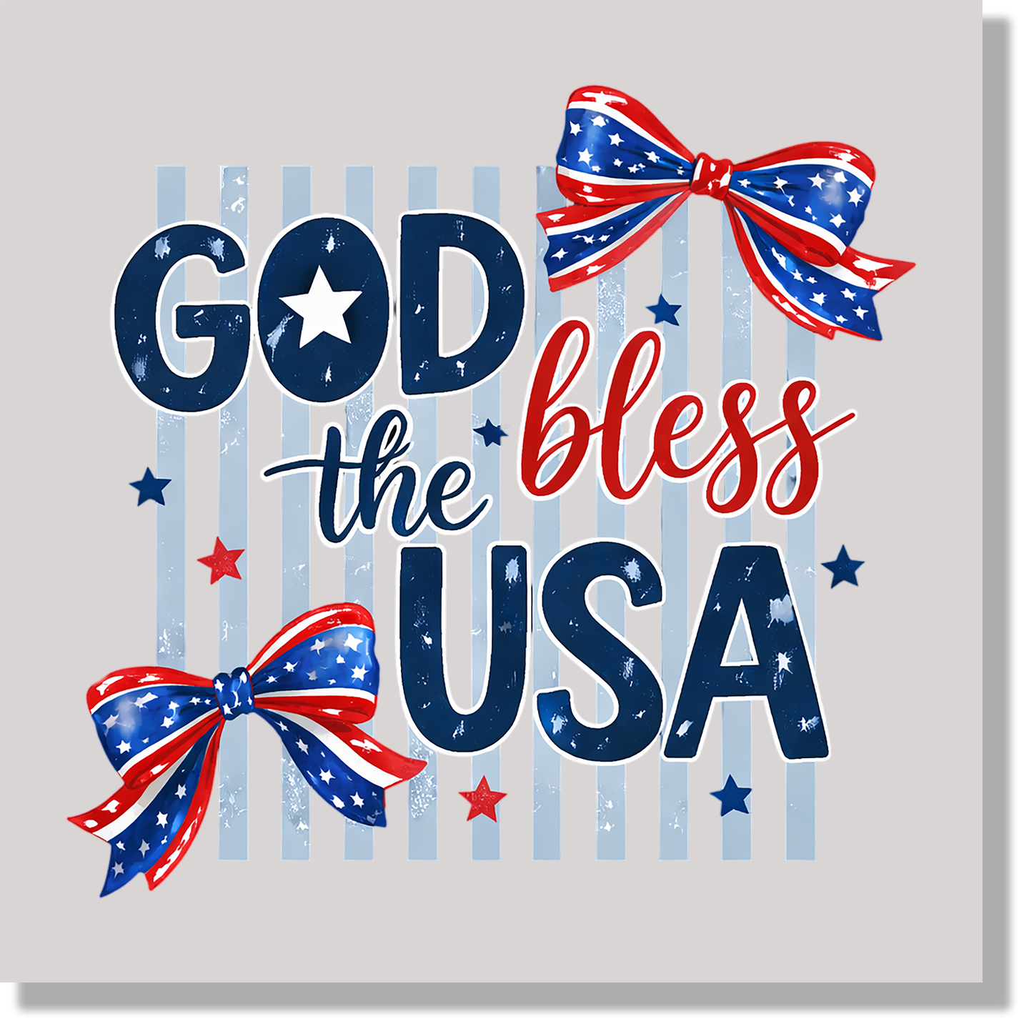 God Bless The USA 4th of July & Patriotic DTF Transfer