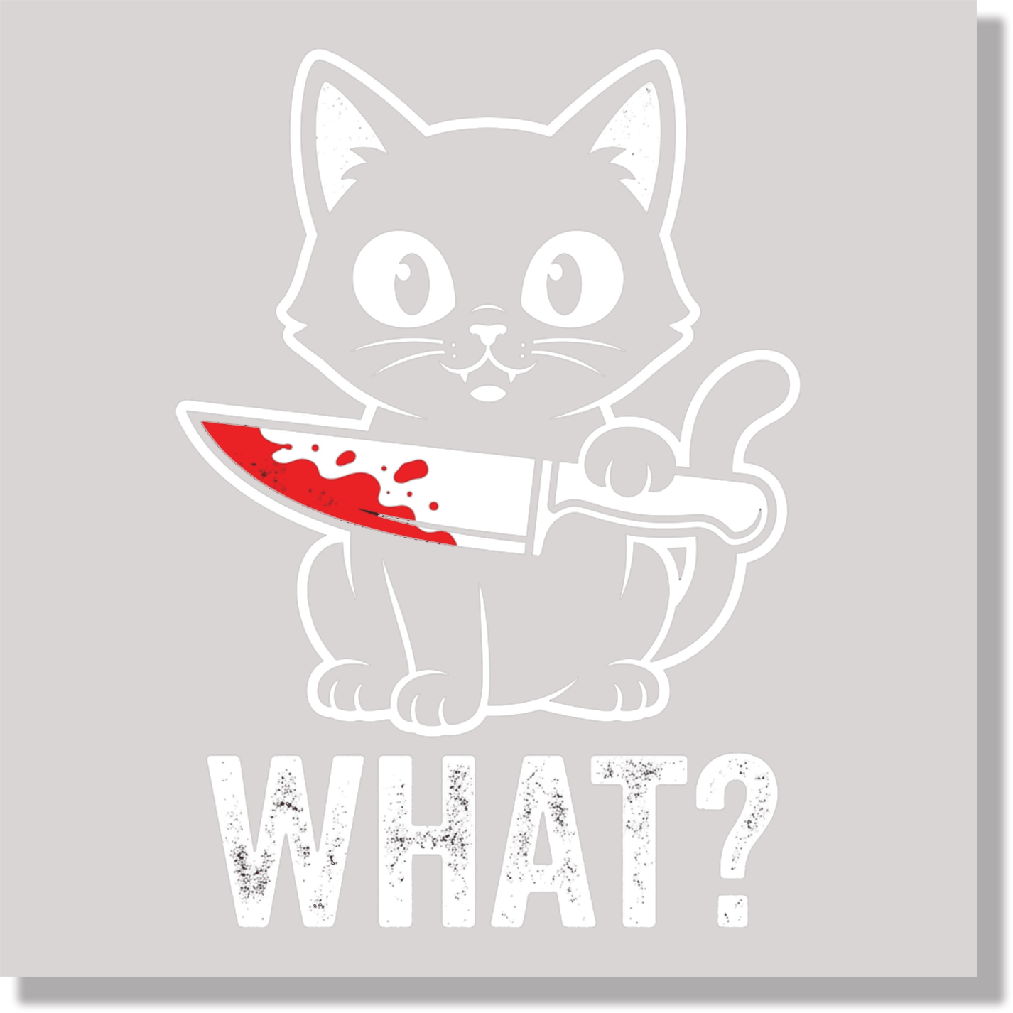 Halloween Cat Knife DTF Transfer