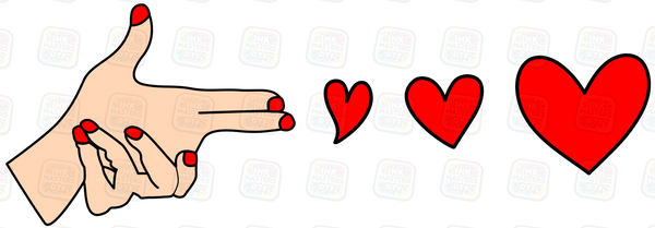 Hand Gun Shooting Hearts DTF Transfer - Ink Masters DTF