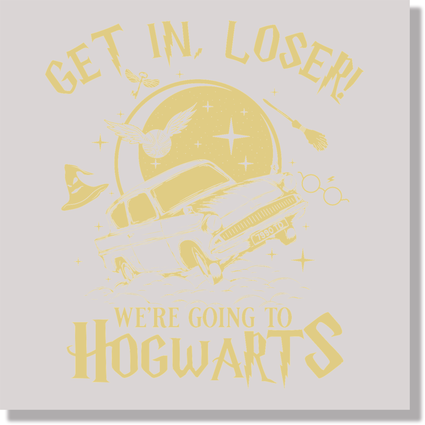 Harry Potter Wizard Flying Car 1 DTF Transfer