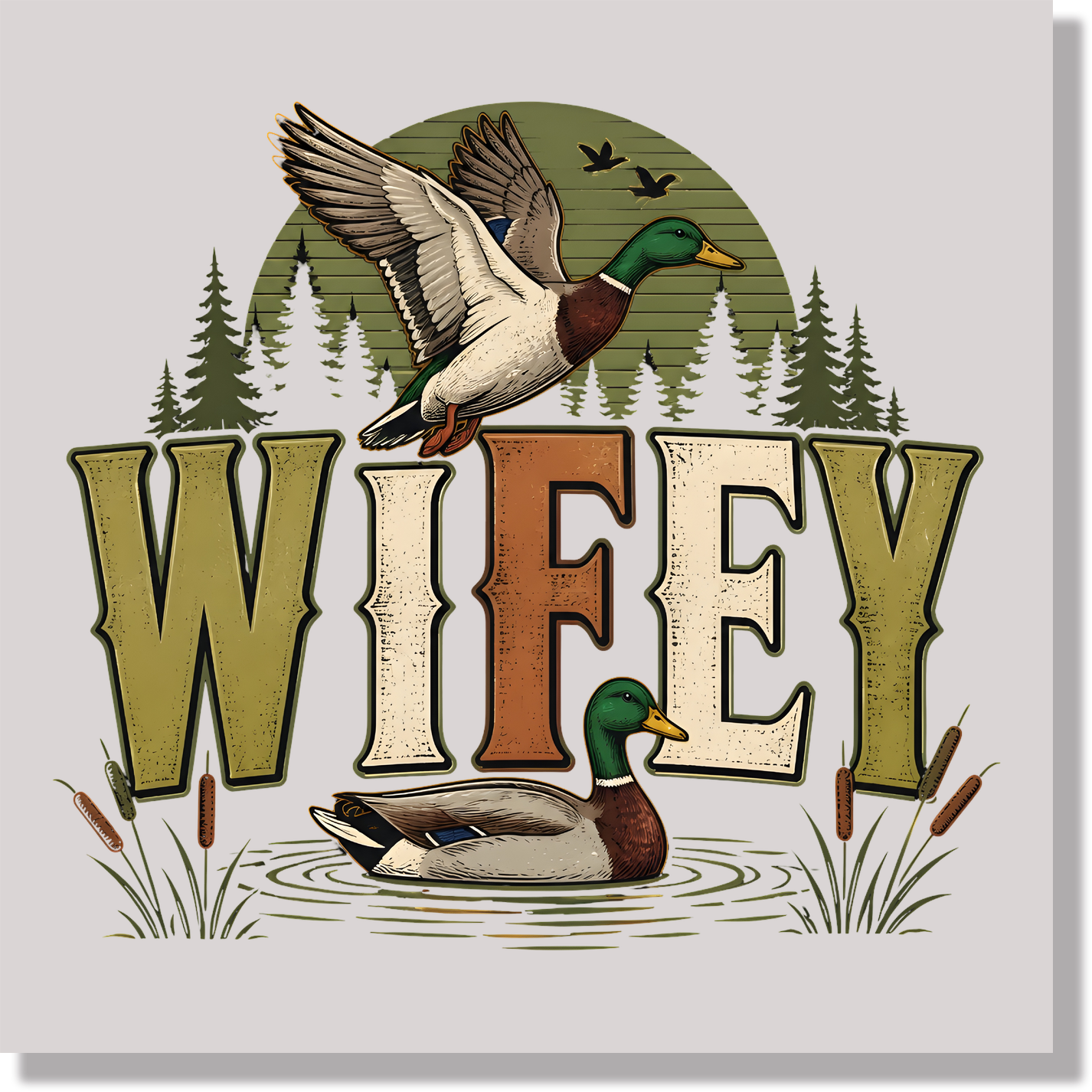 Hunting Wifey Duck DTF Transfer