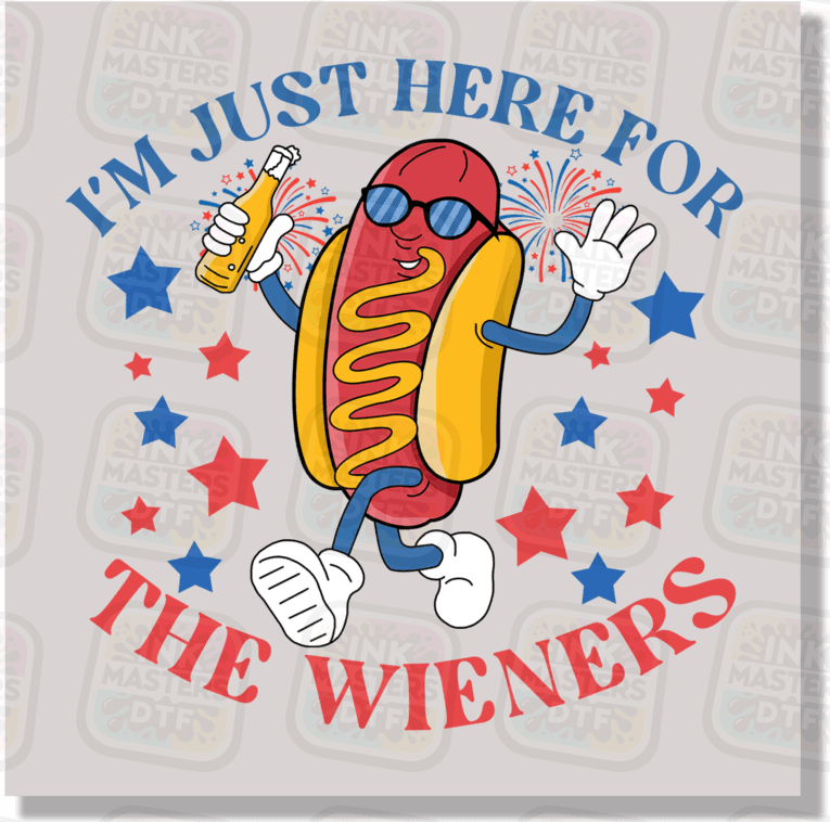 Here For The Wieners DTF Transfer - Ink Masters DTF