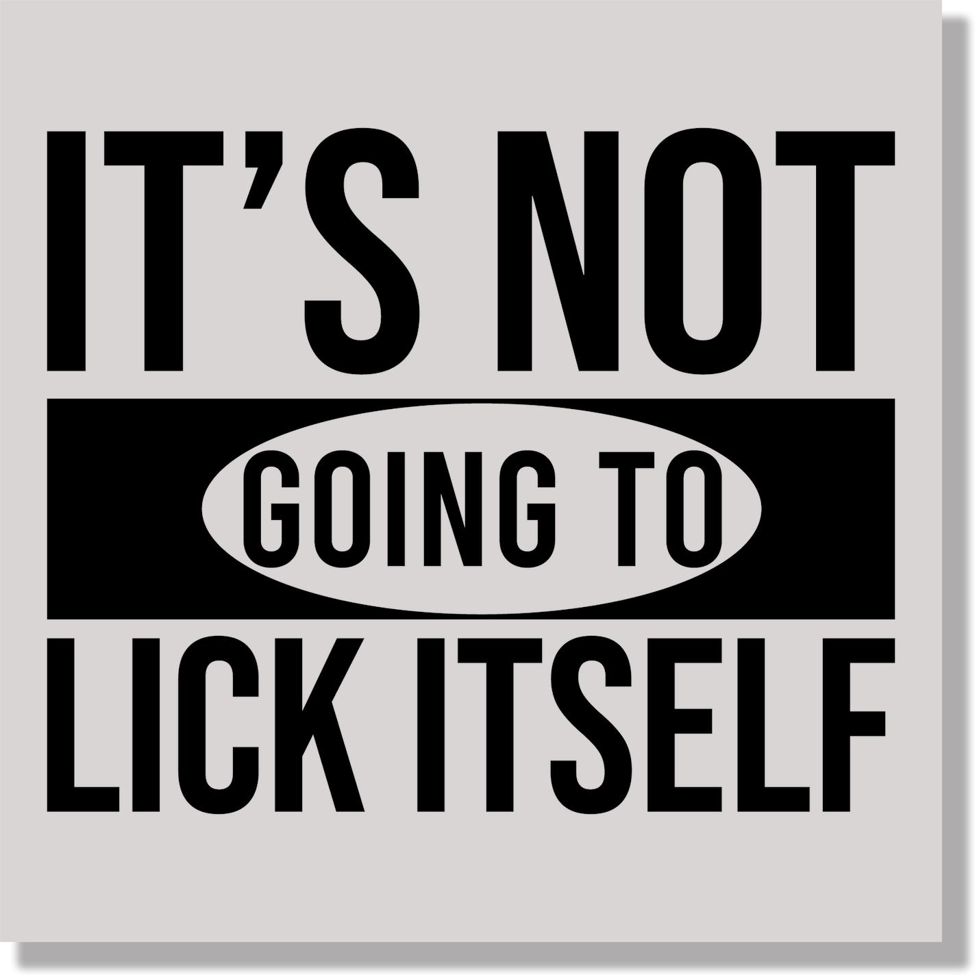 Its Not Going To Lick Itself Funny DTF Transfer