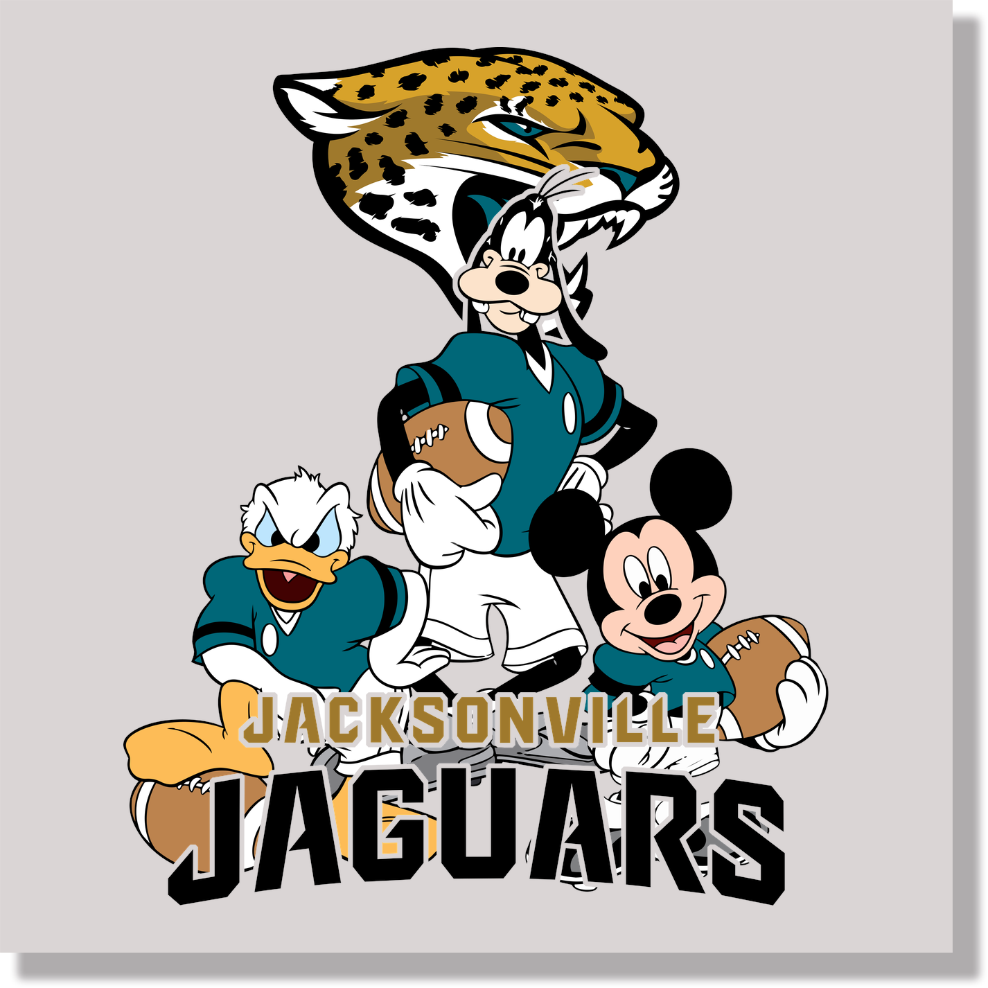 Jaguars Football Mickey & Friends DTF Transfer