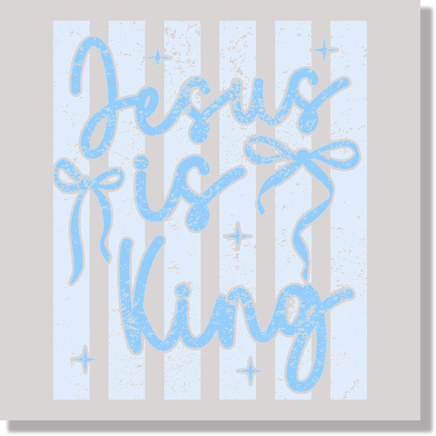 Jesus Is King Striped DTF Transfer