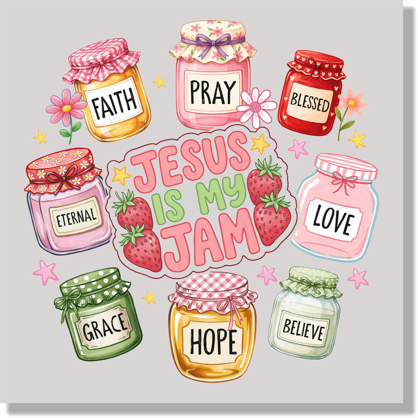 Jesus Is My Jam Christian Faith DTF Transfer
