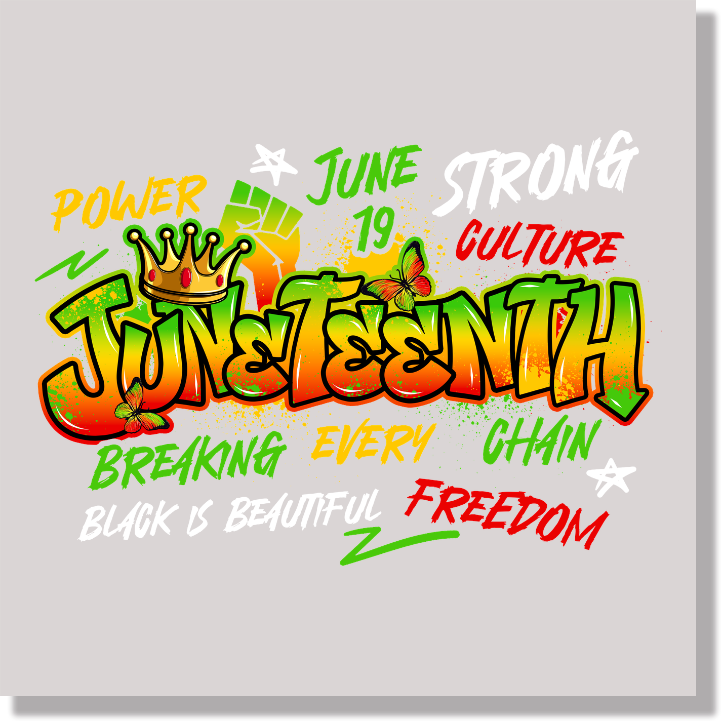 Juneteenth Breaking Free DTF Transfer