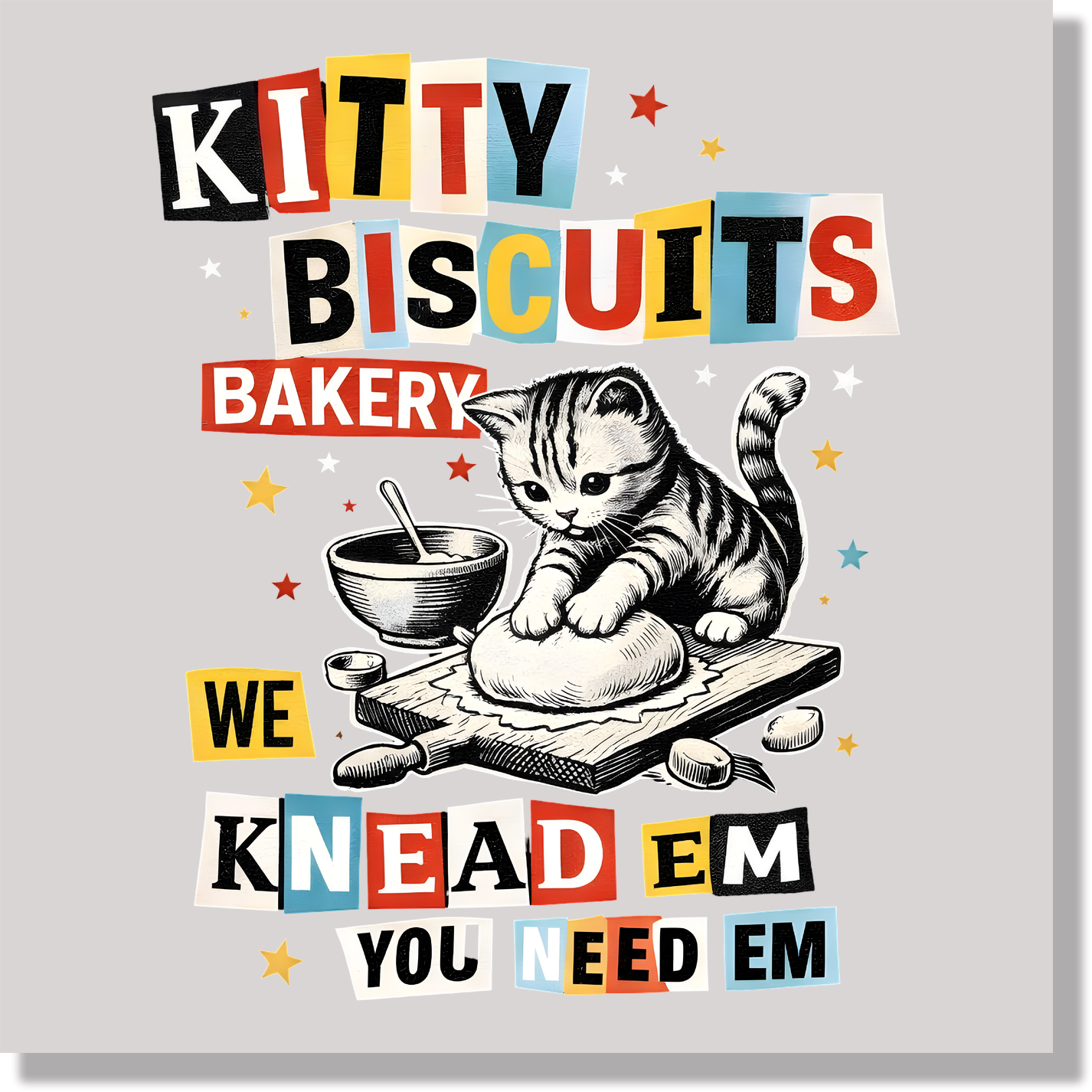 Kitty Bisquits Bakery DTF Transfer