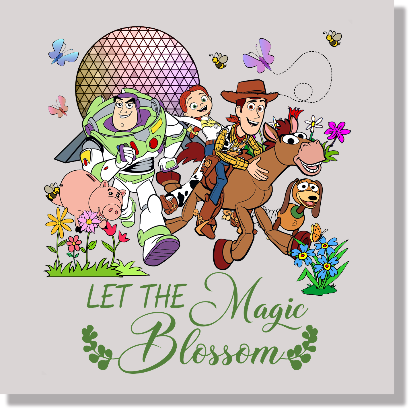 Let The Magic Blossom Toy Story DTF Transfer