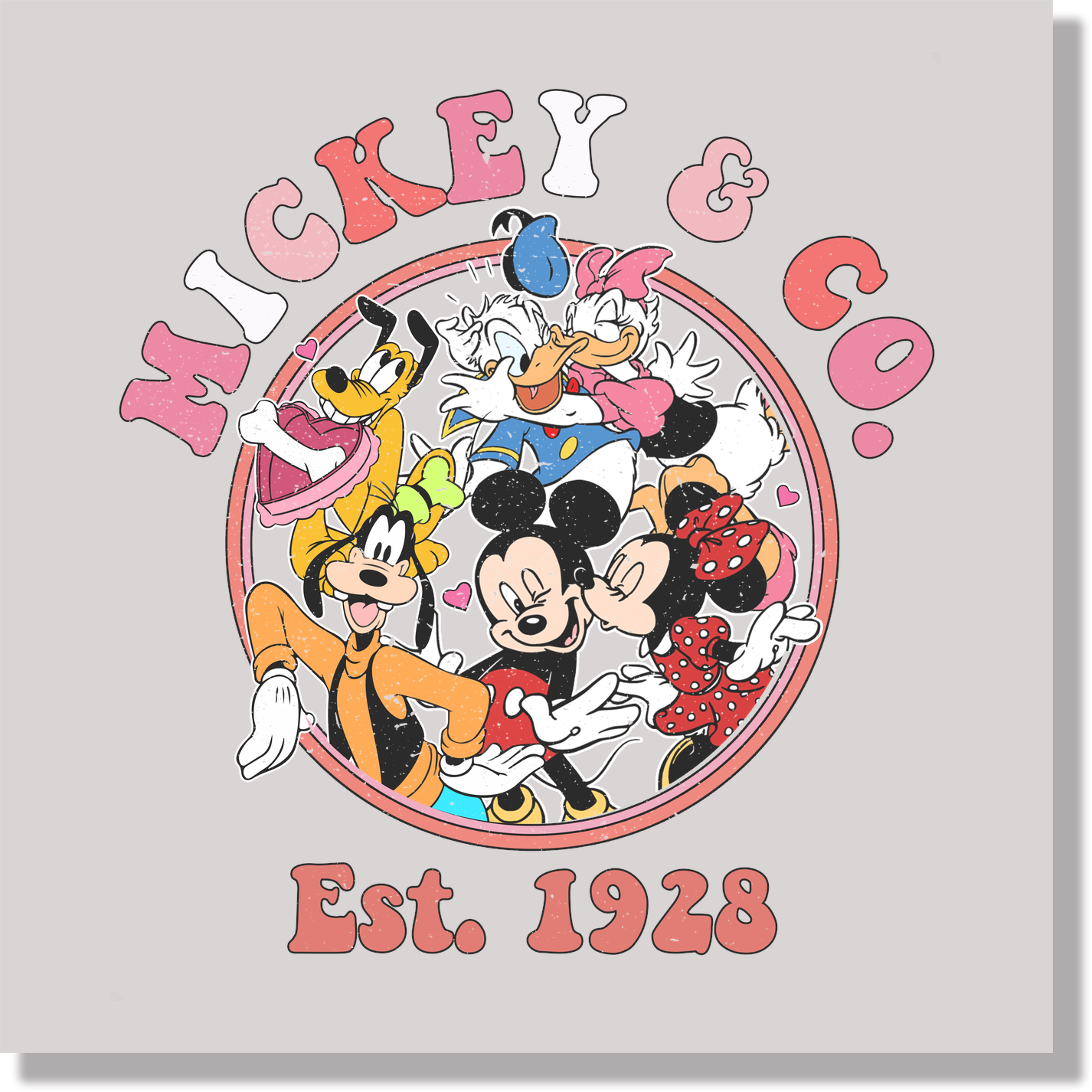 Mickey & Co ValentineS Day DTF Transfer