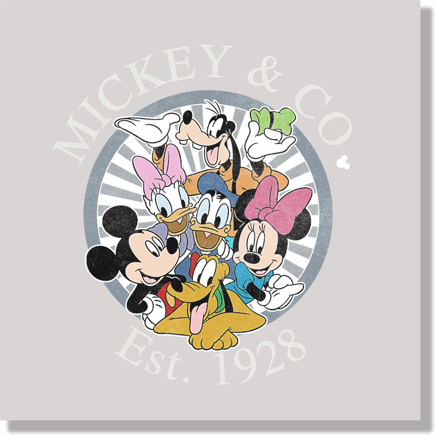 Mickey & Co White Text DTF Transfer