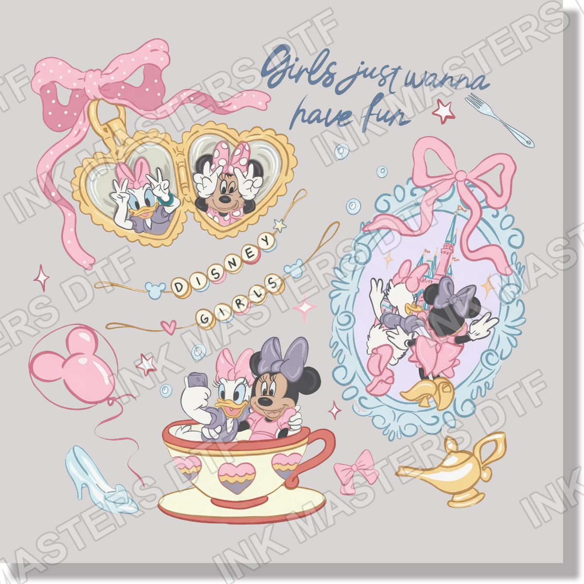 Minnie & Daisy Besties Rides DTF Transfer