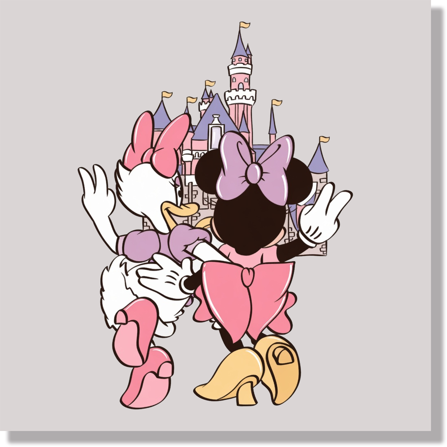 Minnie & Daisy Castle DTF Transfer