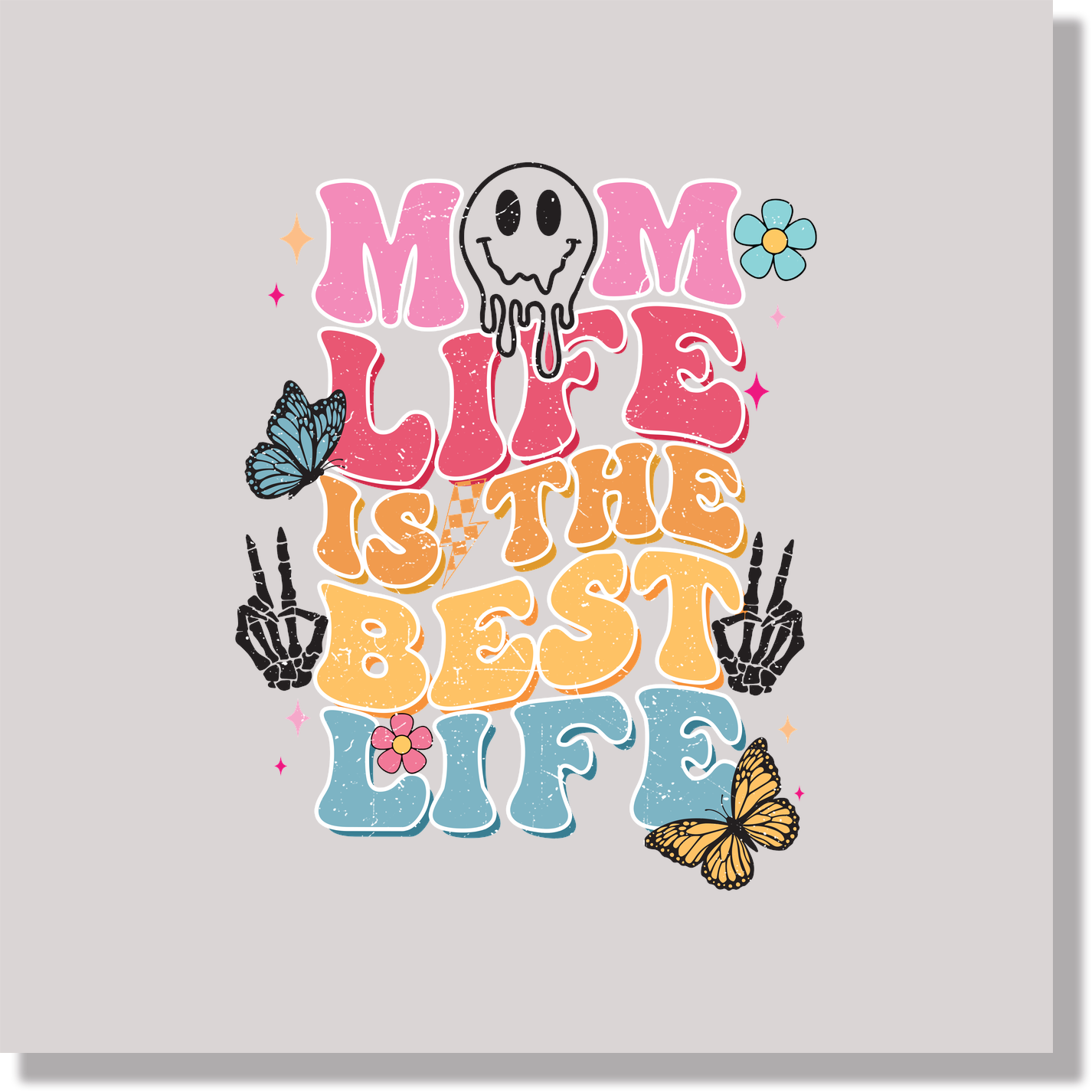 Mom Life Is The Best Life Retro DTF Transfer