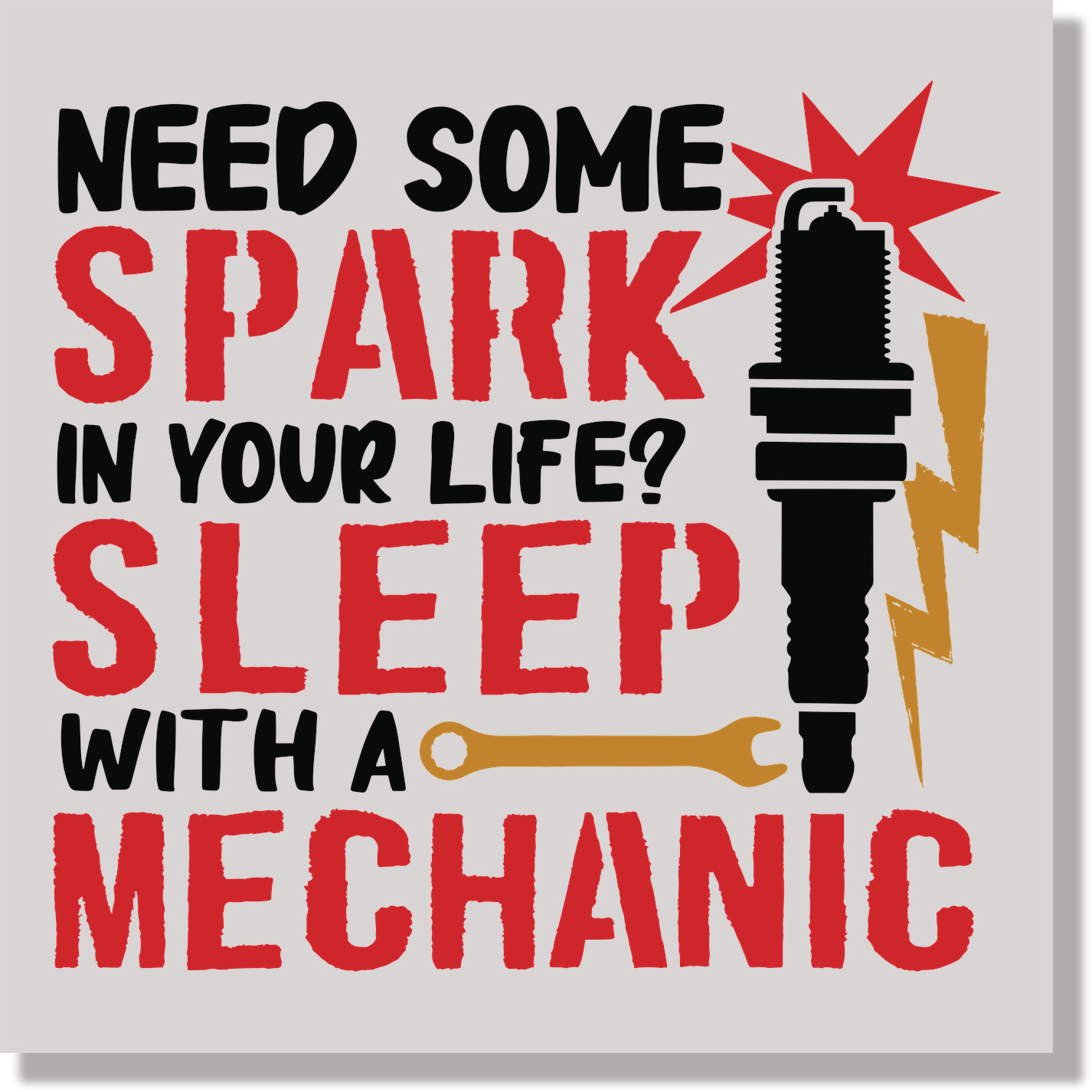 Need Some Spark In Your Life Sleep With A Mechanic Fathers Day Funny DTF Transfer