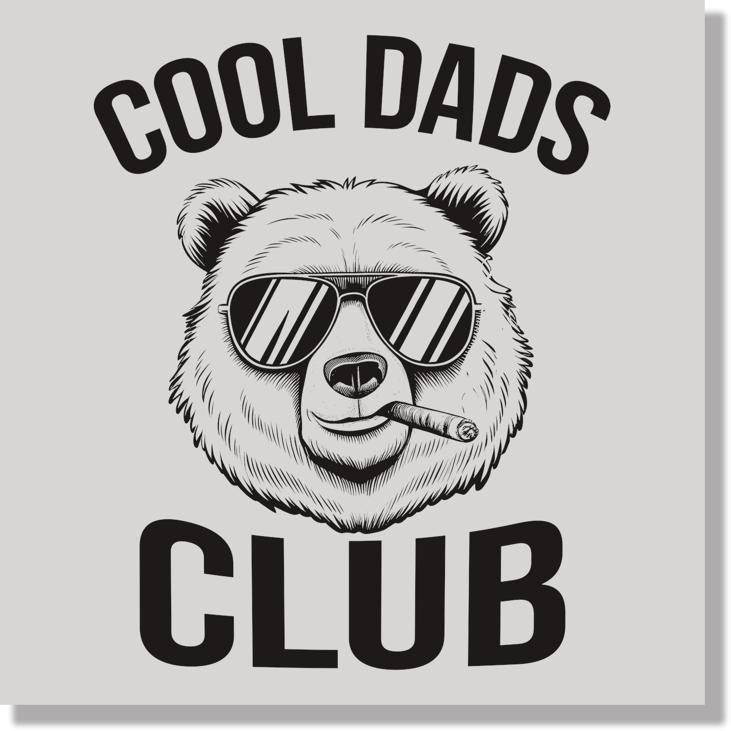 Papa Bear Cool Dads Club Fathers Day DTF Transfer