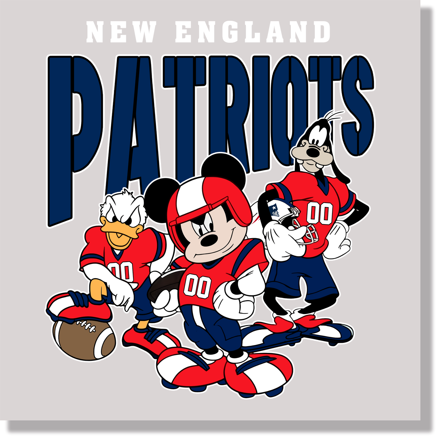 Patriots Mickey & Friends DTF Transfer