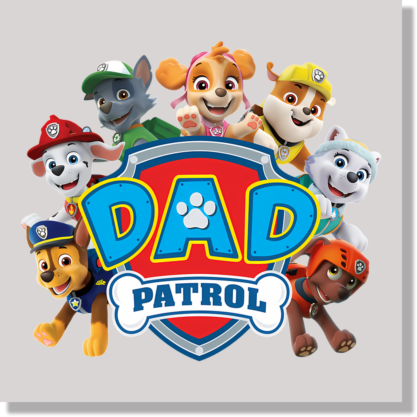 Paw Patrol Dad DTF Transfer