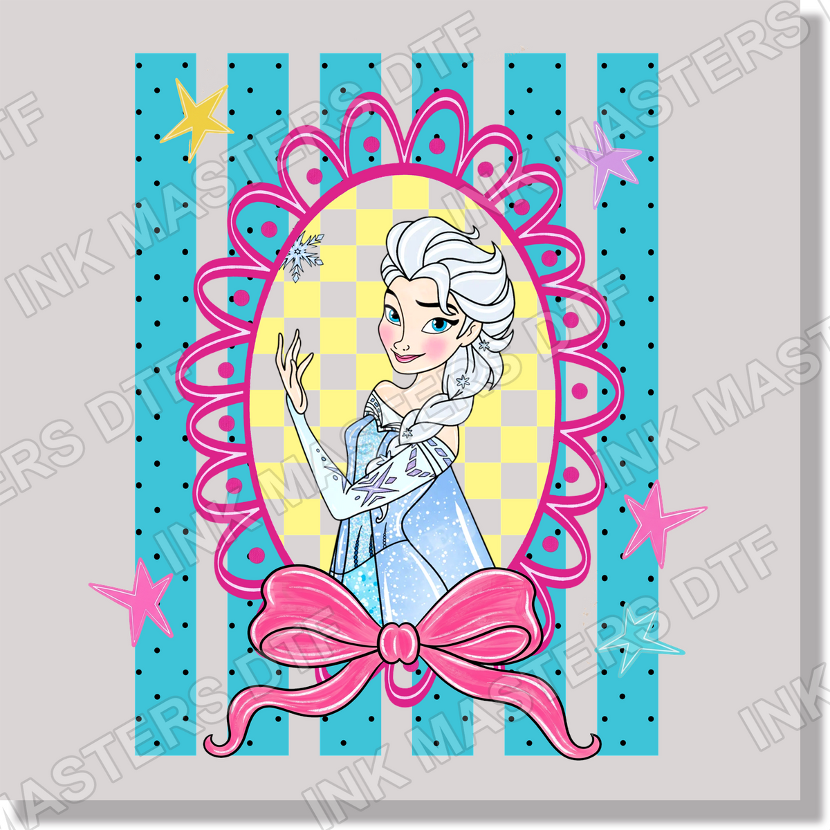 Preppy Stripes Elsa DTF Transfer