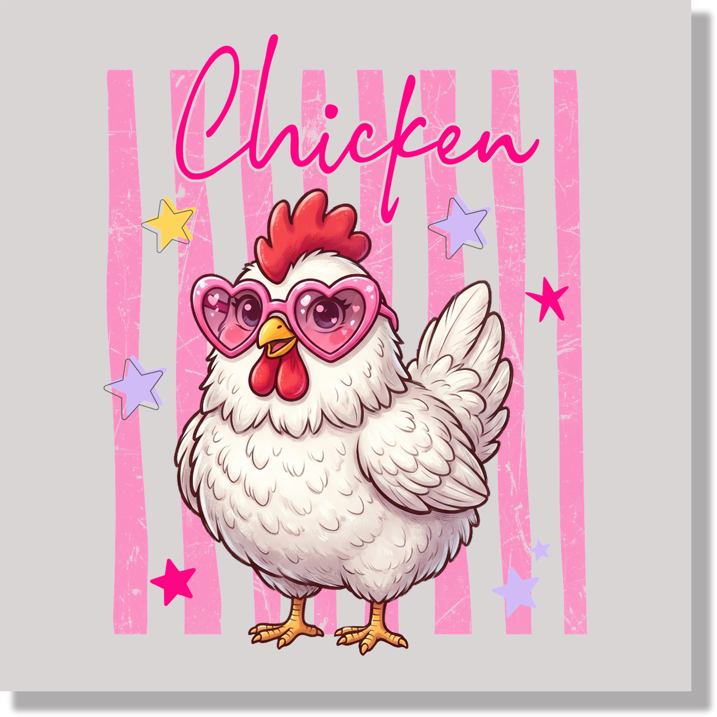 Preppy Summer Cute Chicken Kids DTF Transfer
