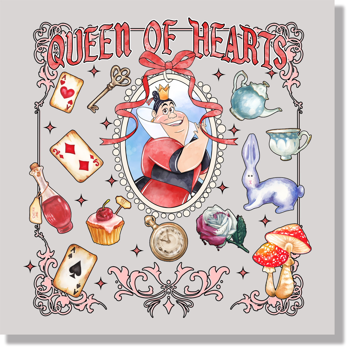 Queen of Hearts DTF Transfer