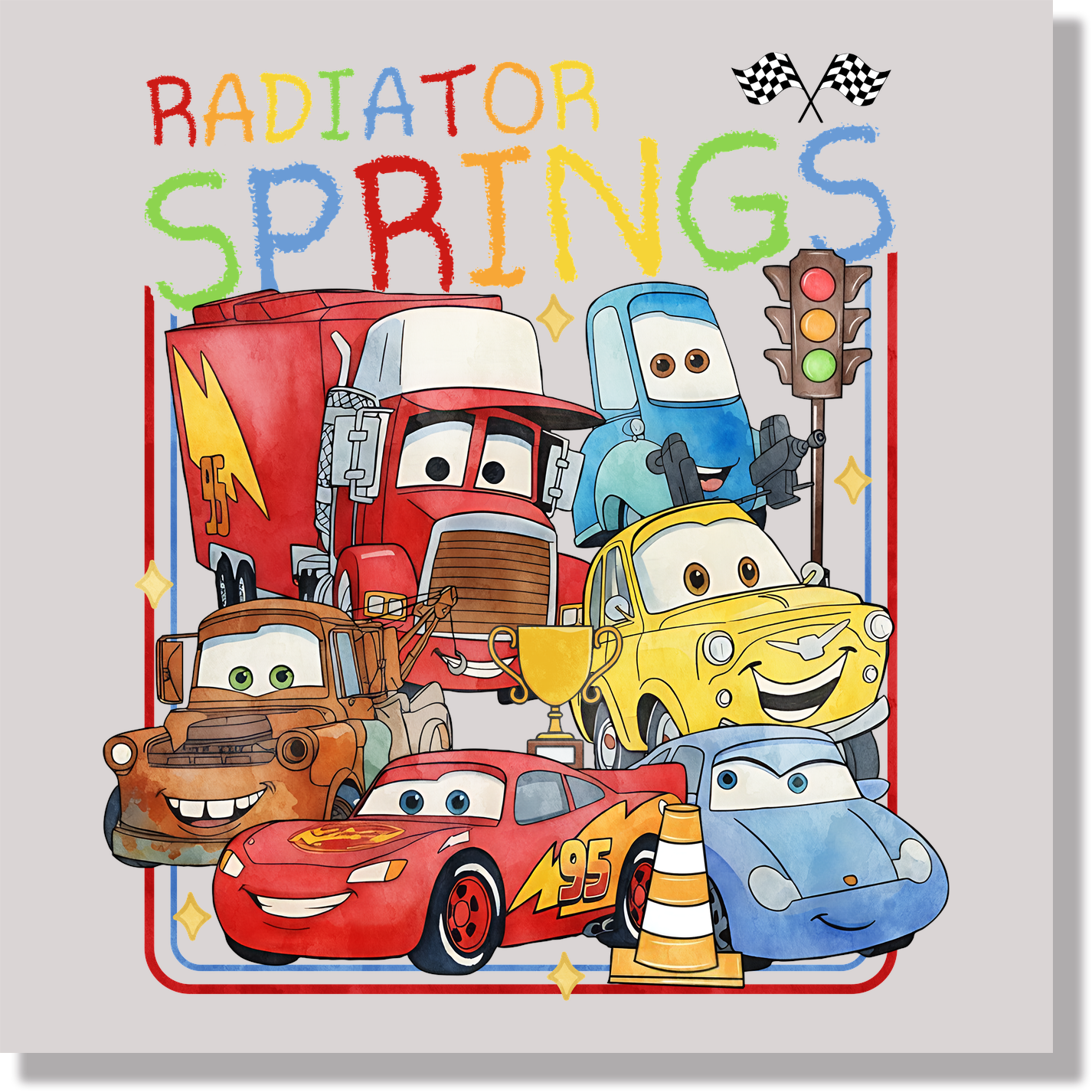 Radiator Springs DTF Transfer