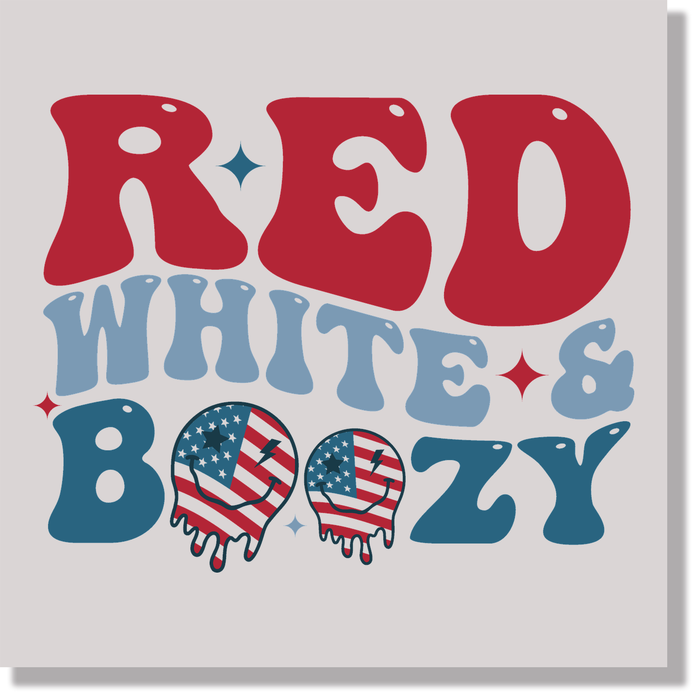 Red White & Boozy 4th of July & Patriotic DTF Transfer