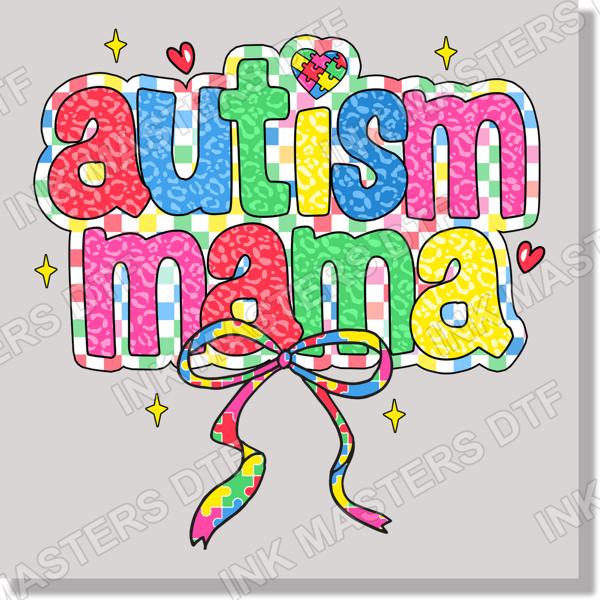 Retro Autism Mama Coquette DTF Transfer