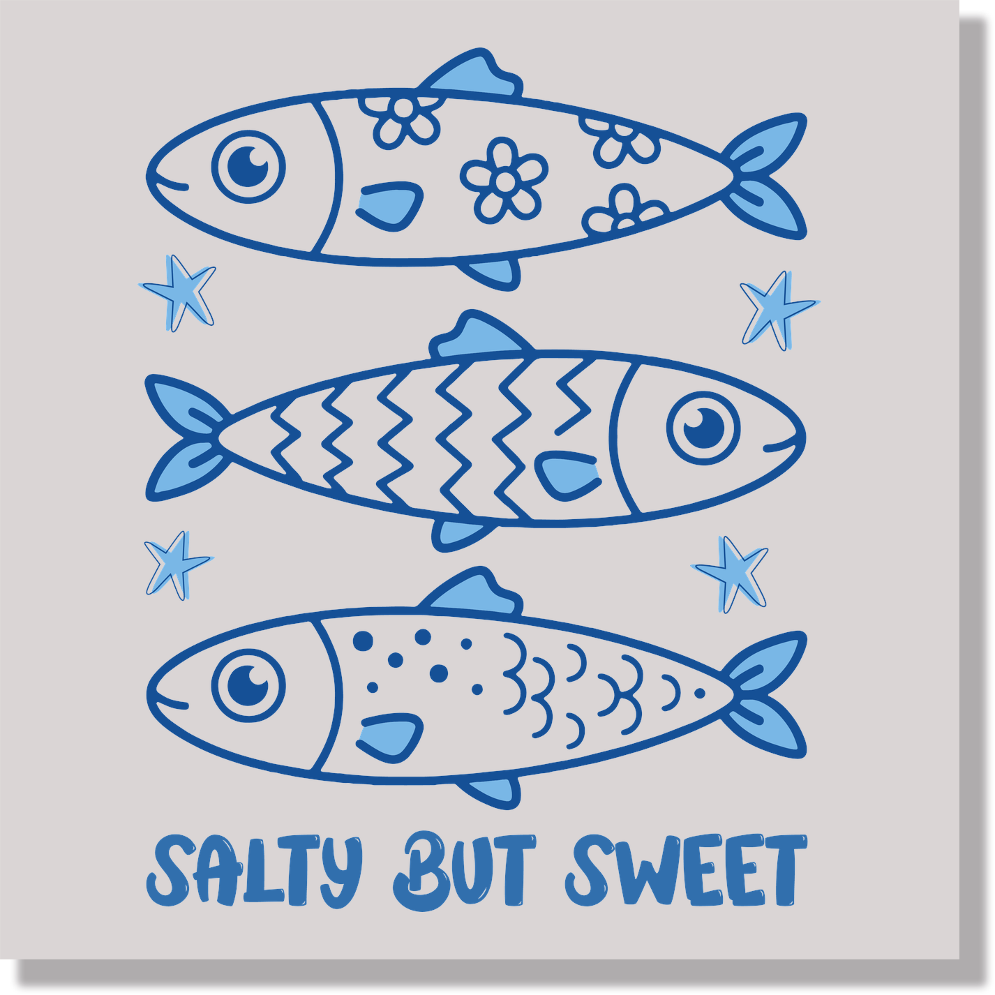 Summer Salty But Sweet Fish Kids DTF Transfer
