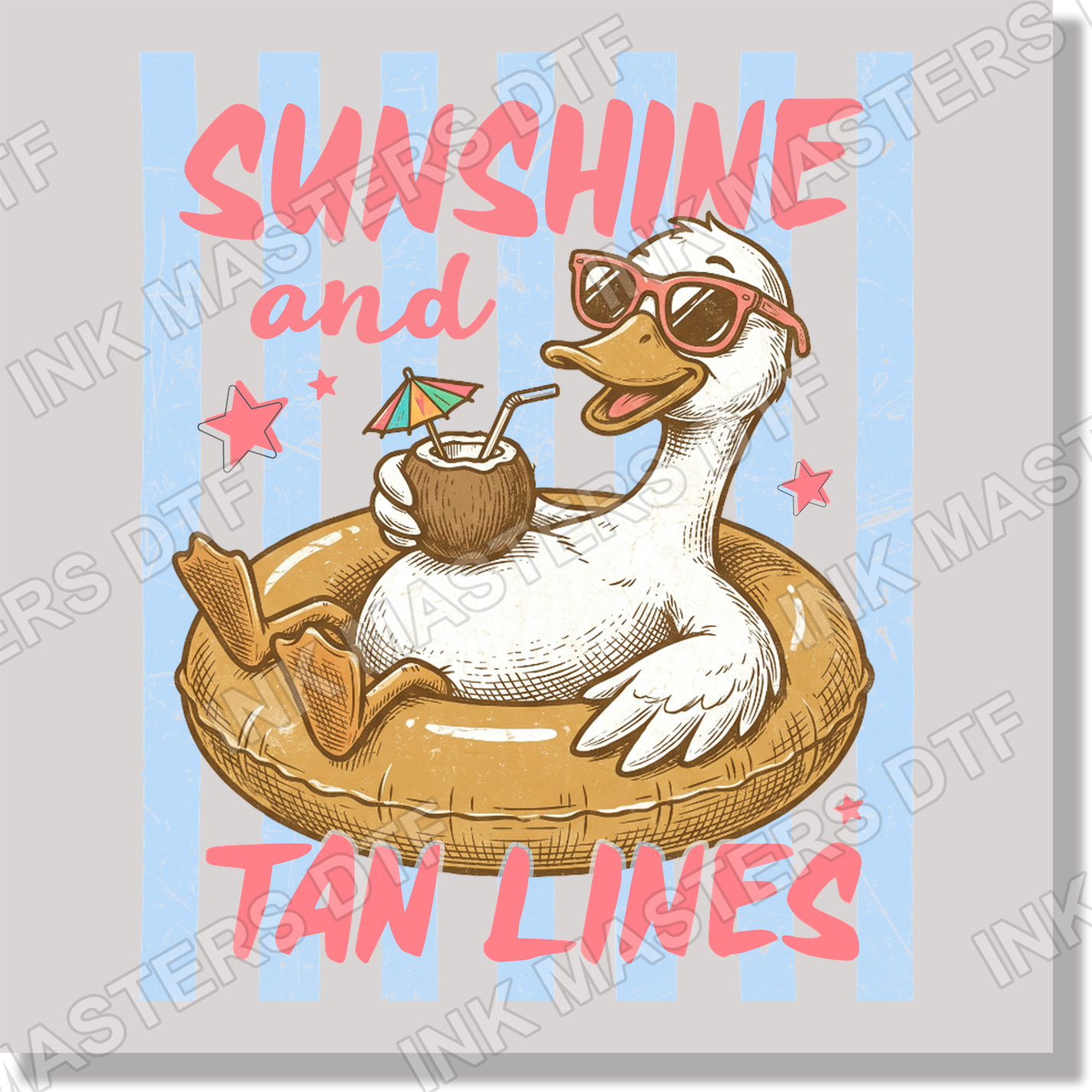 Summer Sunshine and Tan Lines Women DTF Transfer
